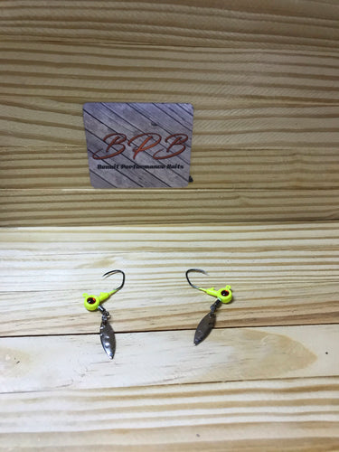 1/16 ounce under spin jig head CHARTREUSE